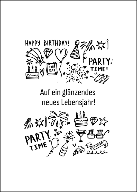 proWIN KRISTALL Geburtstag Party