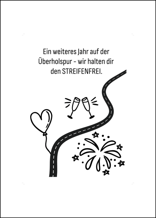 proWIN KRISTALL Geburtstag STREIFENFREI